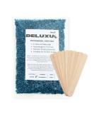 DELUXUS 500g Hard Wax Beads - Brazilian Bikini Wax with 10 Applicators for Face, Body & Eyebrow Hair Removal (Jasmine Scent) - Buy Online on GoSupps.com
