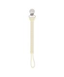 Itzy Ritzy Silicone Pacifier Clip - Buttercream with Silver Clip | 100% Silicone Pacifier Strap for Pacifiers, Teethers & Toys | Cute Braid Detail | 1 Count - Buy Online on GoSupps.com