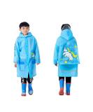 QTECLOR Kids Raincoat Jacket Age 6-13 | Cartoon Rain Poncho with School Bag Cover - Buy Online on GoSupps.com