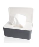 Wet wipes box baby wet clothing box children's cloth box toilet paper box handkerchief storage box handkerchief holder auto-plastic moisture cloth donor napkin box gray+white - Buy Online on GoSupps.com
