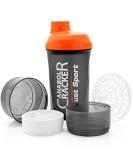 Anabol Cracker Protein Shaker 600+350ml | Scale for Whey & BCAA | Divided Capsule & Powder Compartment - International Shipping - Buy Online on GoSupps.com