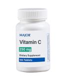 Major Vitamin-C 250 mg Ascorbic Acid Tablets  100 CT - Buy Online on GoSupps.com
