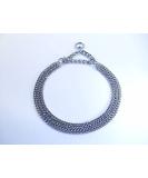 Champion-L&J Pets UK Chain Dog Collar Strong Chrome 2 & 3 Rows Slip Semi-Check Strong Half Check Dog Choker Chain Training Collar (3 Rows 45cm (17.5in)) 3 Rows 45cm (17.5in) - Buy Online on GoSupps.com