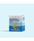 Shark Bar Coconut Wave Shampoo & Body Wash - Natural Vegan Cruelty-Free USA Made for Men & Women | Shop Internationally - Buy Online on GoSupps.com