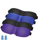 4 PCS Upgrade Sleep Eye Mask - Comfortable Adjustable 3D Contour Blindfold for Women - Perfect for Travel & Airplane Use - Buy Online on GoSupps.com