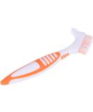 Jowxsx Premium Denture Cleaning Brush Set - Ergonomic Double-Sided Portable Brush with Multi-Layered Bristles for Effective False Teeth Care - Orange - Buy Online on GoSupps.com
