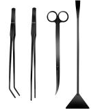 4Pcs Aquascaping Tools Kit, Long Stainless Steel Aquarium Plant Tools with Black Anti-rust Coating, Aquarium Tweezers, Scissors, and Scrapers for Aquascaping Cleaning(Free Magnetic Tool Holder) - Buy Online on GoSupps.com