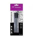 Tombow 62039 Fudenosuke Brush Pens  3-Pack. Soft  Hard  and Twin Tip Markers for Calligraphy and Art Drawings 3 Count (Pack of 1) Black - Buy Online on GoSupps.com