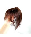 Anemone Jewelry Human Hair Toppers Clip In Hairpieces With 3D Air Bangs Hair For Women Mini Short Straight Hair Bangs Toupee Small Mid Part Wiglets for Mild Hair Loss Volume Cover Gray Hair (Brown) - Buy Online on GoSupps.com
