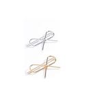 AKOAK Metal Bow Hair Clip Set - Gold and Silver Bobby Pins for Women and Girls - Buy Online on GoSupps.com
