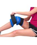 Soft Gel Hot & Cold Knee Wrap for Knee Pain Relief - Reusable & Adjustable | Fits Left or Right Knee - Includes Extra Gel Pack - Buy Online on GoSupps.com