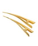 2 Pack Strong Gold Alligator Metal Hair Clips - Large Duckbill Clips with Teeth for Women and Girls - Buy Online on GoSupps.com