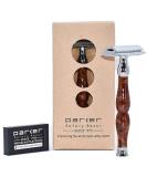 Parker 45R Heavyweight Double Edge Safety Razor - 3 Piece Design 4 Inch Solid Brass Handle Includes 5 Razor Blades | International Shipping Available - Buy Online on GoSupps.com