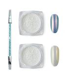 MEILINDS Chrome Nail Powder - Aurora & Mermaid Nail Powders with Silicone Brush (2 Boxes) - Buy Online on GoSupps.com