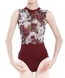 Dance Elite Summervino Women's Wine Floral Dance Leotard - Fashion Ballet & Dance Adult Wear - Buy Online on GoSupps.com
