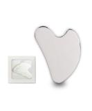 Bounabay Gua Sha Stainless Steel Heart Shape Massage Tool | Slimmer Face & Contouring | 8.5cm x 5.5cm | International Shipping - Buy Online on GoSupps.com