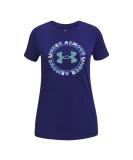 Under Armour Girls' Tech Twist Workmark Short Sleeve Crew - Sonar Blue/Nebula Purple/Baja Blue (Medium) - Buy Online on GoSupps.com