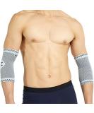 Neotech Care Elbow Support Sleeve - Bamboo Fiber 3D Weaving Knitted Fabric - Elastic & Breathable - For Golf Tennis Sports - Right or Left Arm - Grey Colour (Size S 1 Pair) S 2 - Buy Online on GoSupps.com