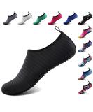 Water Shoes for Women Men Quick-Dry Aqua Socks Swim Beach Barefoot Yoga Exercise Wear Sport Accessories Pool Camping Must Haves Adult Youth Size 8.5-9.5 Women/7.5-8.5 Men Black-w001 - Buy Online on GoSupps.com