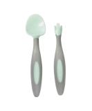 Uniquely Designed Toddler Cutlery Set in Pistachio - Fork and Spoon Combo - Buy Online on GoSupps.com