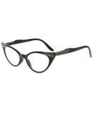Eyekepper Cateyes Women's Glasses - Stylish Black Frame 0.00 Prescription - Shop Now for International Shipping! - Buy Online on GoSupps.com