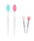 Silicone Lip Brush Set - Exfoliating & Applicator Tools (4pcs) - Buy Online on GoSupps.com