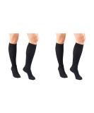 Truform Compression Socks 15-20 mmHg Women's Dress Knee High Socks - Navy Rib Knit Medium (Pack of 2) - Buy Online on GoSupps.com