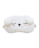 EleCharm Cute Animal Sleeping Mask Soft Plush Eye Mask Blindfold Cover for Kids Girls Women Home Sleeping Traveling (White Dog) - Buy Online on GoSupps.com