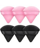 Buy Triangle Powder Puffs 6pcs - Soft Face Makeup Puffs for Loose & Mineral Powder Velour Cosmetic Sponges for Contouring (Black & Pink) - International Shipping Available - Buy Online on GoSupps.com