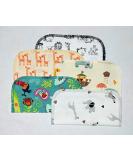 Eco-Friendly 2 Ply Printed Flannel 8x8 Inches Little Wipes Set - Safari Babies (Pack of 5) - Buy Online on GoSupps.com