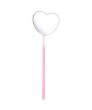 Minkissy Love Heart Lash Mirror for Eyelash Extensions | Stainless Steel Handheld Mirror for Women | Pink Lash Technician Supplies - Buy Online on GoSupps.com