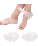Silicone Heel Cushions 2 Pairs of Gel Sleeves & Cups for Plantar Fasciitis Relief | Comfortable Heel Socks for Men & Women - Buy Online on GoSupps.com