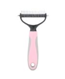 Pet Hair Comb Dematting Tool Kit - Removes Loose Undercoat Knots Mats - L-Pink - Buy Online on GoSupps.com