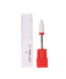 Ceramic Nail Drill Bits for Thick Nails - Round Flat Head Podiatry Burr for Manicure & Pedicure - Red - Buy Online on GoSupps.com