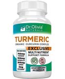 Dr. Olivia's Organic Turmeric Complex with Curcumin Boswellia Ginger & BioPerine - 60 Capsules - Buy Online on GoSupps.com