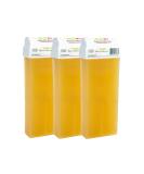 Natural Wax Roll-On Waxing Cartridge Natural 100% Organic Wax Roller - Does Not Leave Residues - Hair Removal Roller Wax (Pack of 3) Honey - Buy Online on GoSupps.com