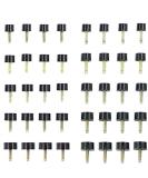 LinaLife 40pcs Black High Heel Shoe Repair Tips Set | 5 Sizes (8mm - 12mm) | Steel Pin | Replacement Dowel Lifts - Buy Online on GoSupps.com