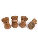 URBEST Dog Shoes with Hook Loop Closure Booties Pet Dog Chihuahua Shoes Boots, 4Pcs (2#, Brown) 2# Brown - Buy Online on GoSupps.com