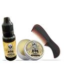 Moustache Wax Beard Oil & Pocket size mini comb for top facial hair care for a Soft & Healthy Beard Beard Softener for Men Beard Growth Improve Hair Growth Natural Ingredients Unscented - Buy Online on GoSupps.com