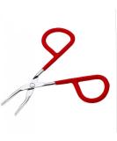 Stainless Steel Scissors Shaped Slant Tip Eyebrow Tweezer for Women - Random Color Beauty Tool - Buy Online on GoSupps.com