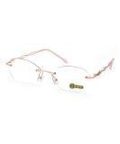 LUFF Rimless Reading Glasses for Women - 2.5X Blue Light Blocking Lightweight Metal Classic Readers in Pink - Anti Eyestrain - Buy Online on GoSupps.com