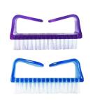 Leline's Nail Brush Set - 2 Pieces Handle Grip Cleaner Brushes for Soft Kids Nails - Purple and Blue - Buy Online on GoSupps.com