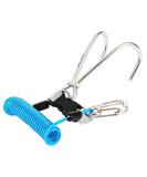 Diving Hook: Stainless Steel Reef Double Hook with Spiral Coil Lanyard & Quick-Release Buckle - Blue - Buy Online on GoSupps.com