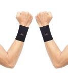 Thx4Copper Compression Wrist Bandages - Copper Infused Support Straps for Improved Circulation & Relaxation - Unisex Black XL - Buy Online on GoSupps.com