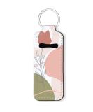 Chapstick Holder Keychain - Neoprene Lip Balm & Lip Gloss Travel Accessory for Women | Beautiful Abstract Flower Gift - Buy Online on GoSupps.com