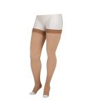 Juzo Basic Thigh High Compression Stockings 30-40mmHg Open Toe with Silicone Dot Band - Beige | International Shipping Available - Buy Online on GoSupps.com