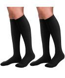 30-40mmHg Medical Graduated Compression Socks for Women&Men Circulation-Compression Stockings-Knee High Socks for Support Hiking Running 1-2 Pack Black Large-X-Large - Buy Online on GoSupps.com