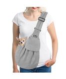 Slowton Dog Carrier Bag - Adjustable Shoulder Strap Front Bag Design for Outdoor Walks - Gray-Sweater Fabric (S Pets 1.3-3.6kg) - Buy Online on GoSupps.com