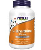 Now Foods L-Ornithine 500 mg - 120 Vegan Capsules | Amino Acids for Enhanced Performance | International Shipping Available - Buy Online on GoSupps.com