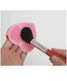 AKOAK Heart Shaped Makeup Brush Cleaner - Silicone Multi-Texture Tool for Easy Washing - Pink (1pc - Buy Online on GoSupps.com